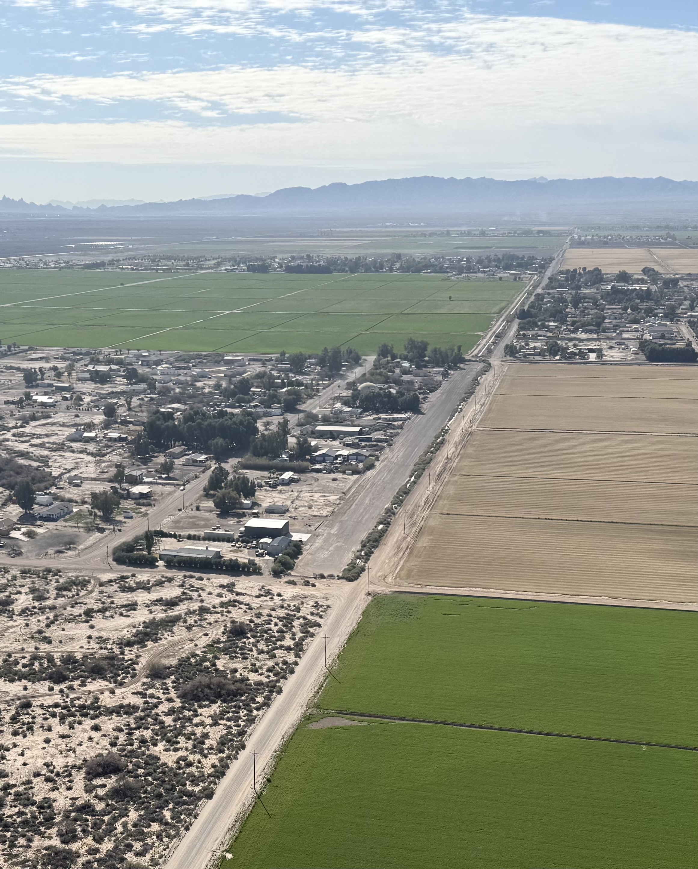 Aerial view of Willow Valley Airport 45AZ in Mohave Valley Arizona